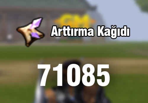 Arttırma Kağıdı GM Kodu