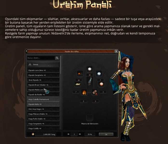Nidavelir2 Üretim Paneli
